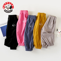 snoopy snoopy childrens clothing pants Children 3 summer mosquito pants 2021 Boys 4 foreign bloomers 7 tide