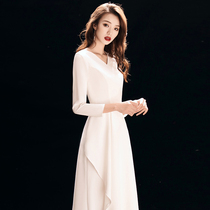 Evening dress dress summer wedding high-end temperament celebrity banquet light luxury minority can usually wear skirt women