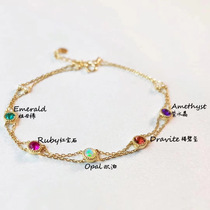 (Little GIRL Jewelry) (ADORE BRACELET) 18K gold inlaid classical subtle love confession bracelet