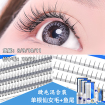 Ciliary girl fairy hair false eyelashes womens single cluster self-adhesive natural simulation fish tail species grafting eyelash suit yourself