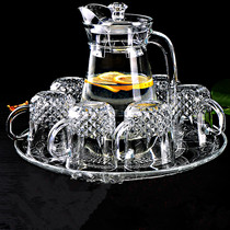 6 tea cups adult elegant kettle Crystal Cup living room glass set high temperature resistant household beer mug