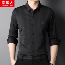 South Pole mens mens length sleeves shirt 2022 spring autumn season new business casual streaks fashion printed free of scalding