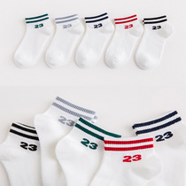 College style short socks two bars pure 23 couples adult socks cotton autumn and winter New Cotton