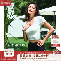 La Nikar high-end yoga clothes short-sleeved top T-shirt womens sports fitness quick-drying running Pilates top