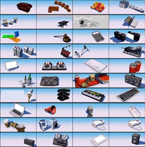 100 more than three-dimensional characters C4D model preset creative scene 3D model material SC356