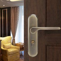 New Chinese Classical Green Bronze Door Lock Handlock American European Antique Indoor Bedroom Door Lock Handle