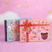 Cute Rectangular Gift Box Mother & Baby Cartoon Children Gift Packaging Box Gift Bag Kit Back to Lilly Dress Box