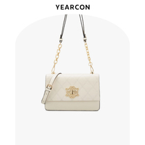 Yercon Bag Bags Womens Slanted Satchel 2021 New Fashion Small Square Bag Advanced Sensation Armband Bags Foreign Air Retro Hand Carry