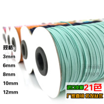 3mm color imported latex thin narrow flat horse elastic band Children Baby elastic band tight elastic band