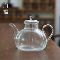 Side-set high-temperature glass kettle boiling teapot single pot household tea maker Kung Fu tea tea set Teapot flower tea