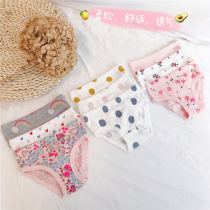 Children Underwear Cartoon Printed Girl Triangle Briefs Pure Cotton Girl Shorts Baby Elastic Breathable Soft Briefs