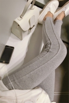 Korean pregnant womens pants spring and autumn clothing 2021 new side split cotton slim leggings leggings