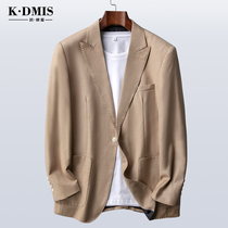 Khaki blazer mens coat single suit casual spring and summer thin Korean version of the Tide advanced sense business loose