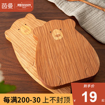 Solid wood cup mat household Japanese cherry wood tray creative Norway in wind chopping board disk fruit dish tea dish snack