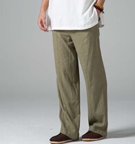 Ciyuan men summer pants slacks straight leg loose thin original Chinese wind cotton hemp breathable trousers YXS012