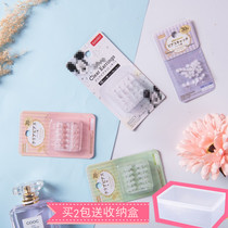 Japanese cute cartoon translucent plastic stud earrings ear pins Mickey head hypoallergenic raised ear holes 8 pairs DAISO