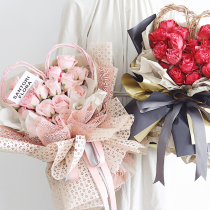 Valentine's Day willow dragon beard peach heart wreath ring rattan heart ring decoration handmade DIY flower shop floral materials