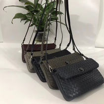 Womens Bags 2022 New Bags Womens Shoulder Bags Black Exquisite Braided First Layer Leather Small Square Bags Foreign Trade Tail List