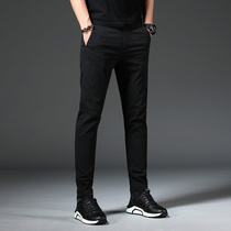 2021 new business casual pants male Korean version pants trendy stretch 100 hitch young mens little footy pants