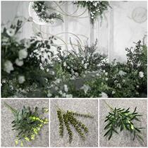 Simulation green plant leaves wedding party fake green green green green leaf green leaf decoration grass