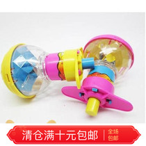 Creative children flash glowing spinning top chain toy colorful gyro ejection belt launcher student prize