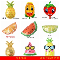 Pineapple corn strawberry watermelon Lemon Orange Banana avocado fruit foil birthday party decoration