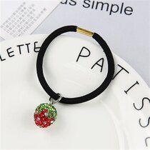 Cyclone Girl with the same style Strawberry Hair hairpin Qi Thyme Korean version Head rope Fruit haircut Zhair Rubber Band