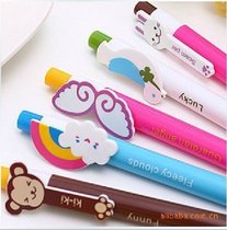 Full Korean stationery cartoon ballpoint pen animal Wings Rainbow pen frog ballpoint pen blue refill