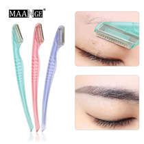 MAANGE 3pcs pack Colorful Eyebrow Trimmer Makeup Knife