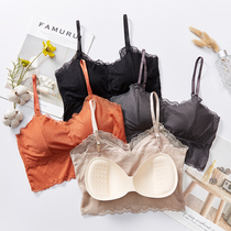 Tapless top female wearing Korean underwear female student base gathering sexy black beauty back