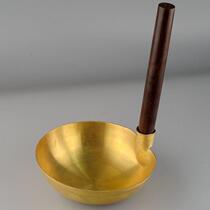 Old-fashioned pure copper traditional water scoop with thick water spoon scoop water scoop feed melon scoop soup ladle melon antimony spoon household kitchen