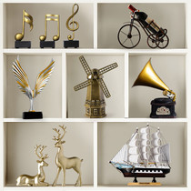 Modern creative simple TV cabinet Wine cabinet decoration small ornaments Nordic light luxury home decoration Living room entrance