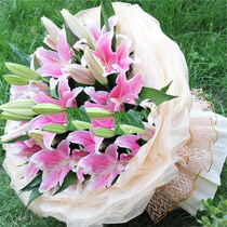 Lily flowers Hunan Yueyang Huarong Xiangyin Pingjiang County Luo Linxiang City Tongcheng Flower Shop Express Delivery Flowers