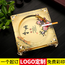 Crystal ashtray Household light luxury high-end high-end crystal glass office living room atmosphere luxury fashion personality