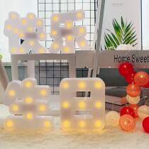 Happy birthday letter lamp birthday party decoration supplies trunk inside surprise dinner creative balloon