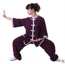 Yaxin fitness practice clothing-free ironing elastic cotton martial arts clothing female Taiji suit suit