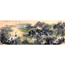 Wang Tianxiangs Songhe Tongchun landscape calligraphy and painting masterpiece hand-painted Fidelity boutique huge landscape