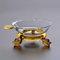 Kung Fu Tea House Thickened Glass Tea Filter Filter Tea Ceremony Parts Heat-resistant Glass Tea Tea House Tea Filter