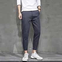 Hong Kong 2022 new 90% Western pants male straight cylinder casual pants male tide majors with small feet elastic west suit Business men