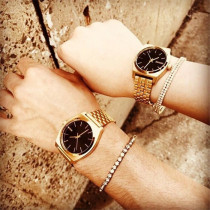 Nixon Watch Black gold steel band Waterproof Niche men and women fashion couple Quartz watch
