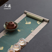 Chinese linen Zen waterproof table flag Tea tray mat Tea mat cloth Tea towel Tea cloth Tea tablecloth Tea flag Tea table tablecloth