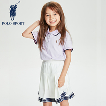 polosport girls short sleeve t-shirt polo shirt summer baby shirt overdress 2022 new childrens tops