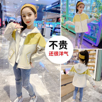 7 Girls  spring and autumn jackets Fashionable sweet little girl jackets clothes foreign style 3 Four five Six eight nine ten-year-old children tide