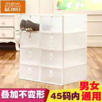 10 clear plastic shoe box shoes storage box drawer type Single Pack simple combination dormitory shoe box