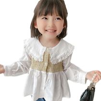 Childrens net red suit children foreign trend girls fashionable cotton three-year-old girl clothes long sleeve two-piece set