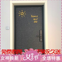 Nordic felt door post self-adhesive security door Entrance Door Creative Decoration Stickers Old Wood Iron Door Renovated Soundproofing Retrofit