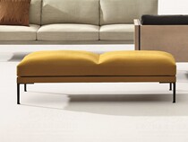 Simple modern cloakroom shoe stool yellow bedroom bed tail stool velvet homestay living room sofa stool Italian spot