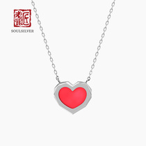 Old Silver Carpenter Hot Love Necklace 925 Silver Necklace Small Crowddesign Fashion Silver Lock Bone Chain Women Loving Silver Necklace