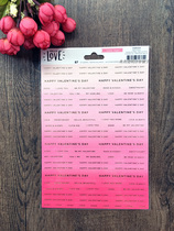 Crate paper 87 gilded phrase hello love stickers