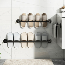 Bathroom hanging trailer rack wall hanging non-perforated toilet space aluminum rack shoes storage door hanger